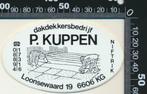 Sticker: Dakdekkersbedrijf Kuppen - Niftrik, Ophalen of Verzenden, Zo goed als nieuw, Bedrijf of Vereniging