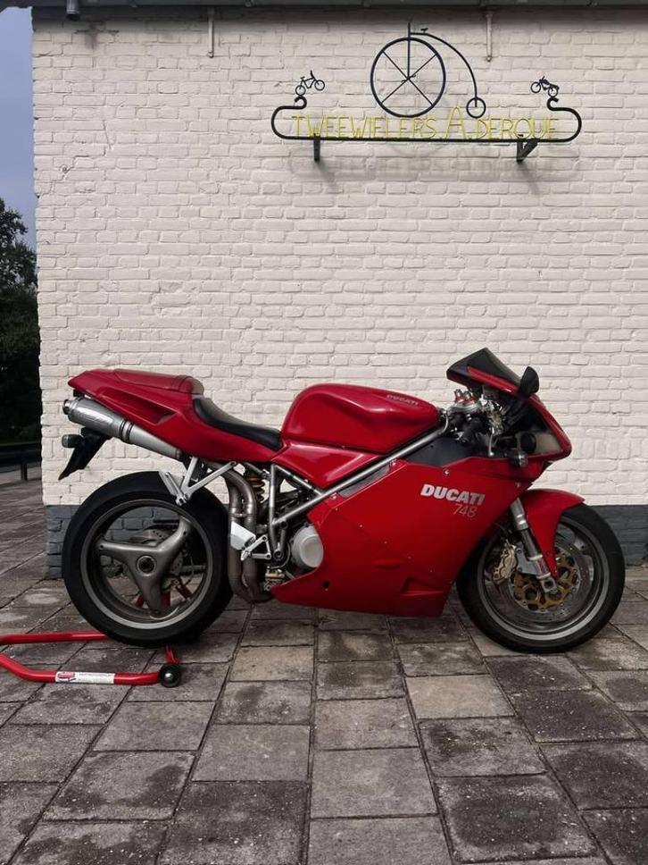 Ducati 748 S Biposto Sport Motorfiets | 2000 | 60.657 KM, Motoren, Motoren | Ducati, Bedrijf, Super Sport, meer dan 35 kW, 2 cilinders