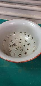 emaille vergiet oranje gebruikt groot, Ophalen of Verzenden, 'T Olde Gre-j, Info@toldegrej.nl, Endepoelstraat 20f Didam