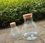2x Planten terrarium ecosysteem vetplant woonaccessoires, Ophalen, Zo goed als nieuw
