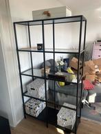 Stellingkast zwart/glas Ikea, Ophalen, Zo goed als nieuw