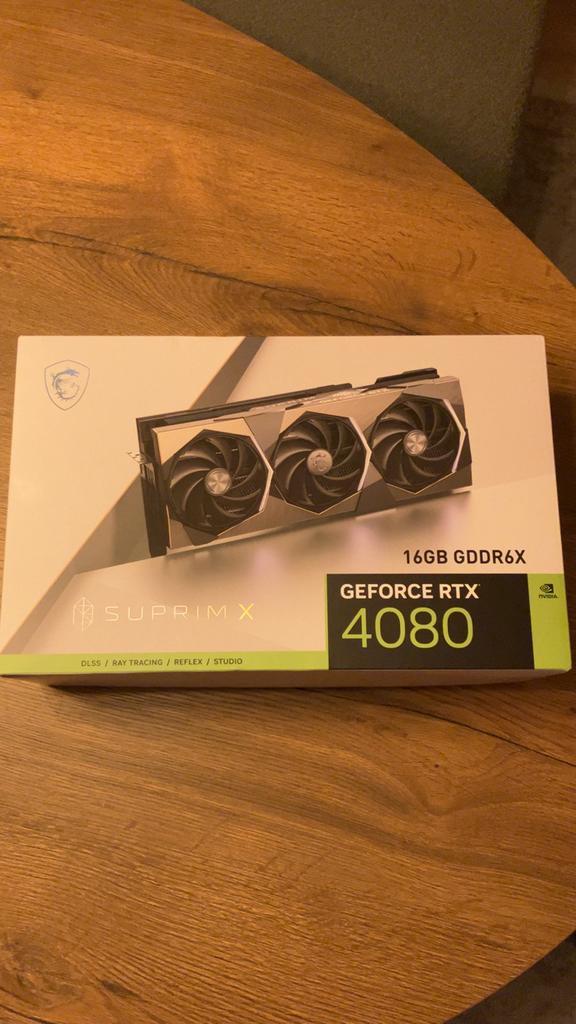 NVIDIA RTX 4080 MSI Suprim X 16GB videokaart, Computers en Software, Videokaarten, Zo goed als nieuw, PCI-Express 4.0, GDDR6, HDMI