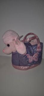 Roze Poedel Knuffel in Handtas, Ophalen of Verzenden, Zo goed als nieuw, Hond