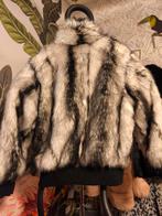 Stoere grijze immitatie bontjas - Maat 38, Verzenden, Nieuw, Maat 38/40 (M), Grijs