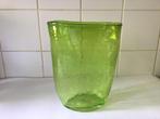 Mosgroene ovale belletjesglas vaas in nieuwstaat!, Ophalen of Verzenden, Zo goed als nieuw, Aardewerk of Porselein, Minder dan 50 cm