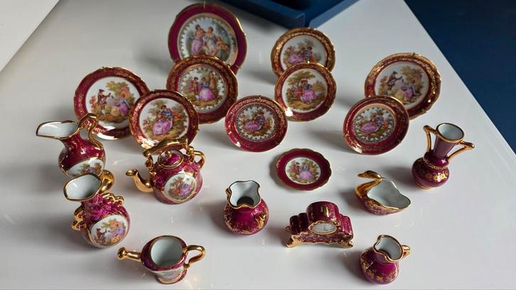 Limoges Servies Miniatuur Collectie, Antiek en Kunst, Antiek | Keramiek en Aardewerk, Ophalen of Verzenden