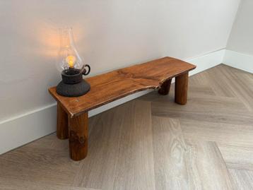 Landelijk houten krukje / decoratief bankje – 60x20x20 cm beschikbaar voor biedingen