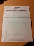 Meerveldhoven linnenfabriek Wed. Van Nuenen factuur 1949, Ophalen of Verzenden, Zo goed als nieuw, Overige typen