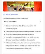 Dino experience park 3 tickets, Twee personen, Ticket of Toegangskaart