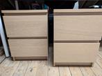 IKEA Malm Nachtkastjes (2 stuks), Ophalen, Gebruikt, Minder dan 45 cm, Minder dan 55 cm