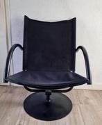 Vintage design Draaifauteuil Zwart, Huis en Inrichting, Fauteuils, Zo goed als nieuw, Ophalen