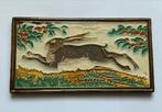 Cloisonne tegel Porceleyne Fles rennende haas., Antiek en Kunst, Ophalen of Verzenden