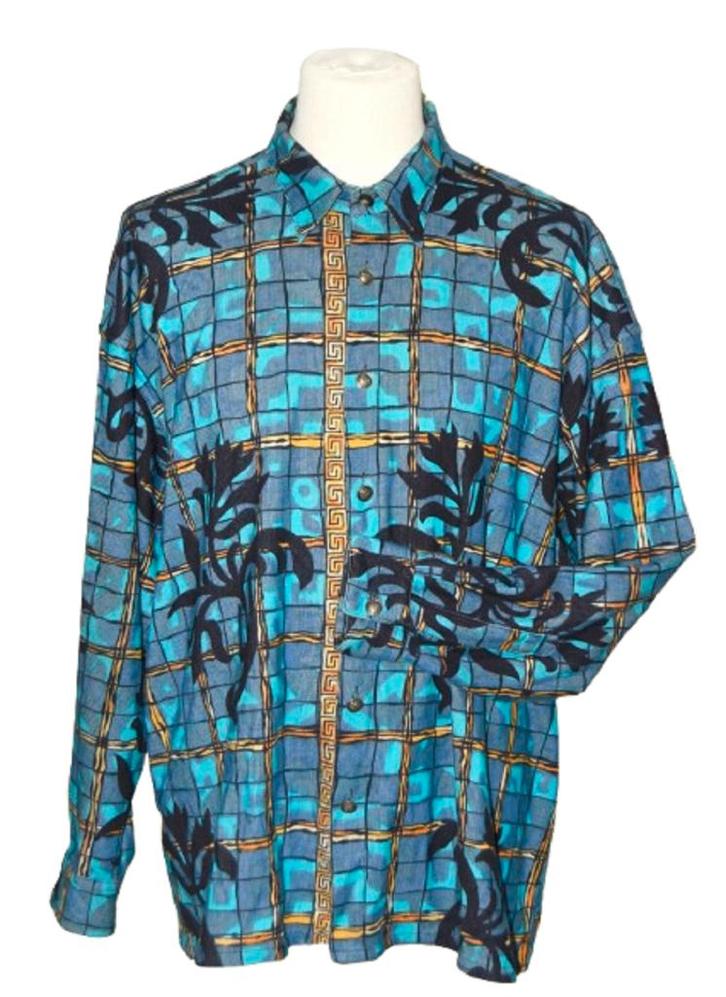 Armstrong vintage shirt, overhemd, blauw/aqua, Mt. 43 / XL, Kleding | Heren, Overhemden, Zo goed als nieuw, Halswijdte 43/44 (XL)