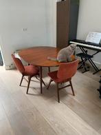 Uitschuifbare ronde tafel, Huis en Inrichting, Tafels | Eettafels, Ophalen, Gebruikt, 100 tot 150 cm, Rond