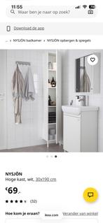 Nysjön hoge kast badkamer, wit, prima staat, Huis en Inrichting, Badkamer | Badkamermeubels, Ophalen, Minder dan 50 cm, Gebruikt