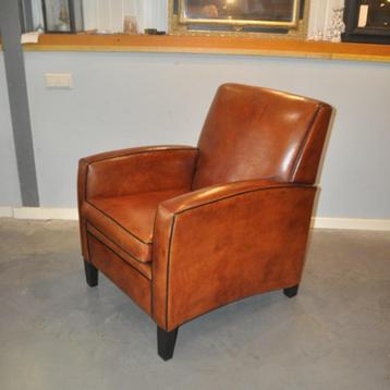 Strakke schapenlederen fauteuil Lounge Atelier beschikbaar voor biedingen
