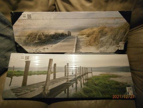 Afbeeldingen 70 x 33 cm. en 70 x 27 cm. nieuw in verpakking, Huis en Inrichting, Woonaccessoires | Schilderijen, Tekeningen en Foto's