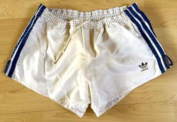 Adidas wit glanzende vintage sportbroek maat 6 (L) beschikbaar voor biedingen