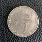 Karl Dönitz Herdenkingsmunt WOII, Postzegels en Munten, Penningen en Medailles, Ophalen of Verzenden, Zilver