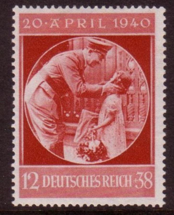 Hitler Zegel uit 1940 (DR 744), Verzamelen, Militaria | Tweede Wereldoorlog, Overige soorten, Duitsland, Verzenden