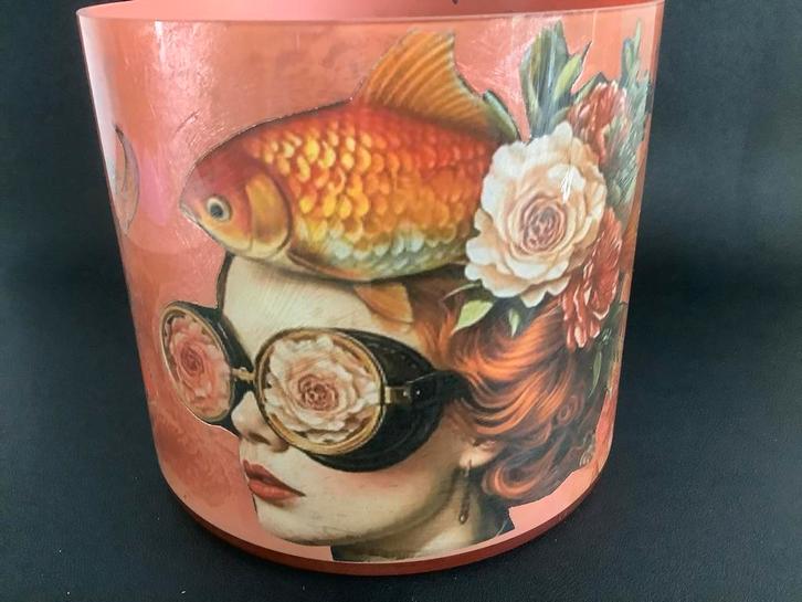 Vaas van Mirjam Duizendstra, Huis en Inrichting, Woonaccessoires | Vazen, Gebruikt, Overige kleuren, Minder dan 50 cm, Glas, Ophalen