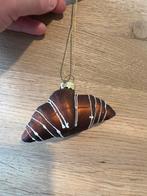 Kerstbal ornament crossaint glas zgan bonte kerstballen, Ophalen of Verzenden, Zo goed als nieuw