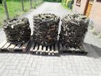 haardhout brandhout eiken stammetjes mandje op pallet, Ophalen, Blokken
