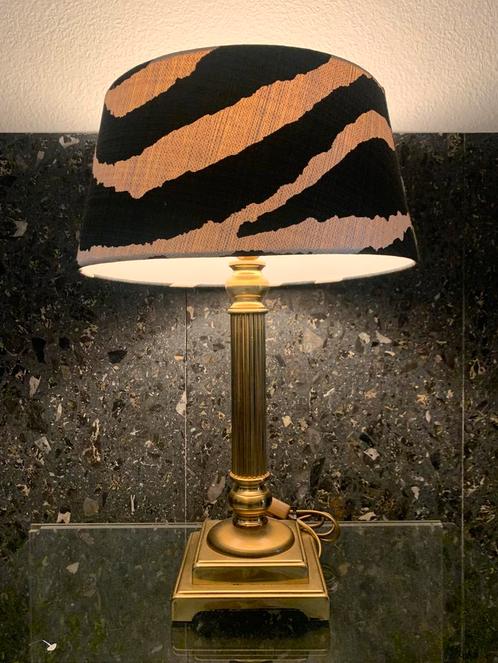 Vintage Herda Amsterdam - messing tafellamp, Huis en Inrichting, Lampen | Tafellampen, Zo goed als nieuw, 50 tot 75 cm, Ophalen of Verzenden