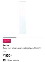 Ikea aheim deur met spiegel 50x229, 50 tot 100 cm, Minder dan 25 cm, Ophalen of Verzenden, Zo goed als nieuw