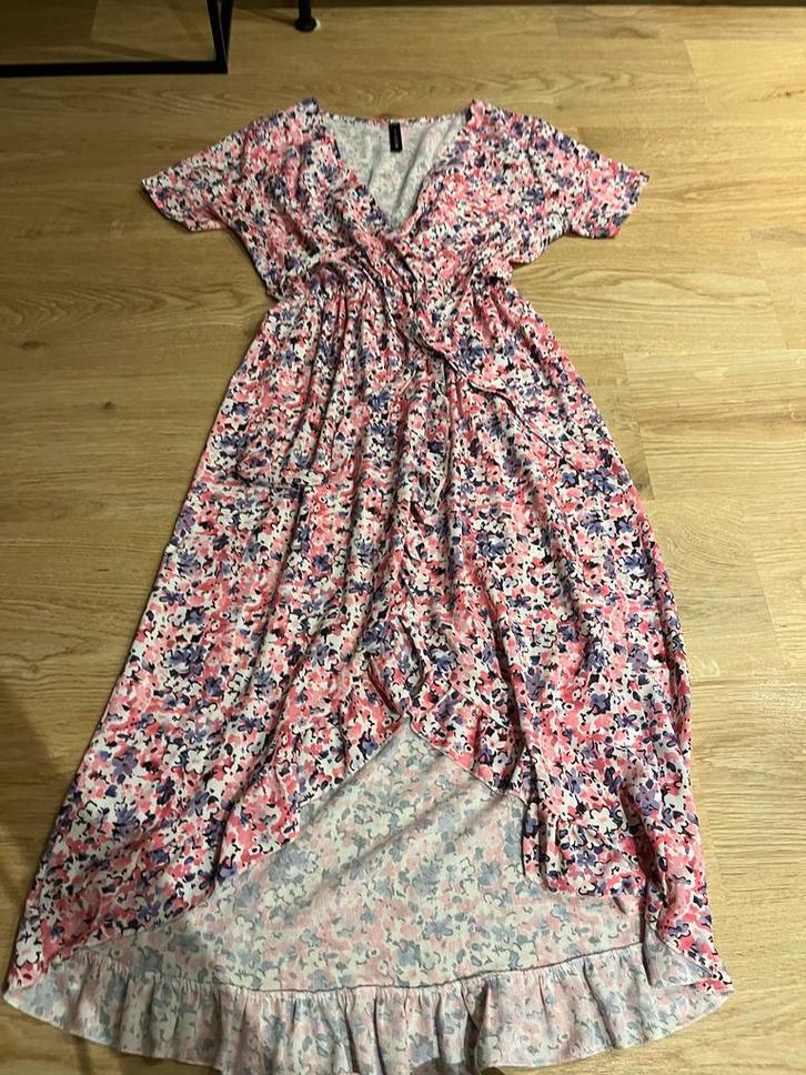 Leuke Flow Collection Maxi Jurk mt M, Kleding | Dames, Jurken, Zo goed als nieuw, Maat 38/40 (M), Roze, Onder de knie, Ophalen of Verzenden