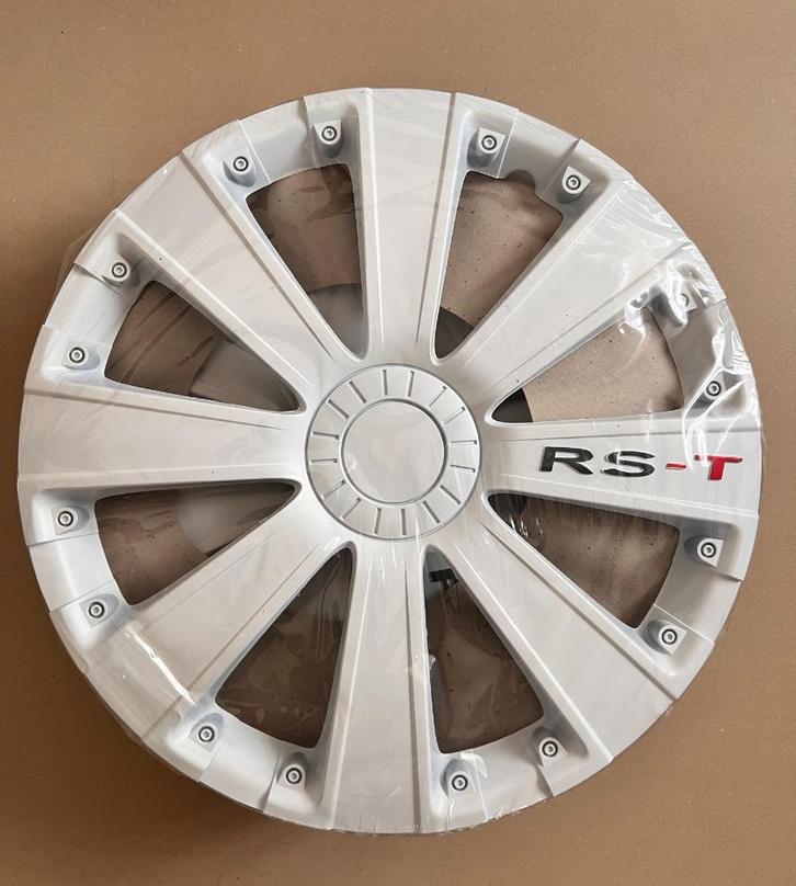 NIEUW Wit Wieldoppen Universeel 15 Inch RS-T Set Van 4, Auto diversen, Wieldoppen, Nieuw, Ophalen of Verzenden