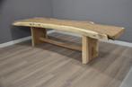 Suar Boomstamtafel (320 cm) op Blokpoten, 100 tot 150 cm, Ophalen of Verzenden, Vijf personen of meer, Metaal