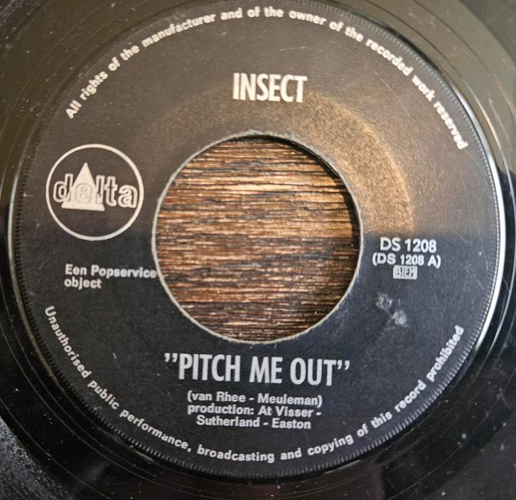 Zeldzaam: Insect - Pitch Me Out (1966, Nederbeat), Cd's en Dvd's, Vinyl Singles, Gebruikt, Single, Rock en Metal, 7 inch, Ophalen of Verzenden