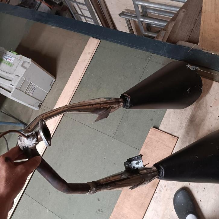 Tomos Uitlaat - Koningsdag Style, Fietsen en Brommers, Brommeronderdelen | Scooters, Gebruikt, Overige merken, Uitlaat, Ophalen of Verzenden