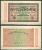 Berlin Berlijn 20000 Mark 1923 Reichsbanknote No531654 r-102, Postzegels en Munten, Los biljet, Duitsland, Ophalen of Verzenden