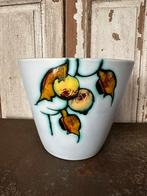 Vintage bloempot Paola Flora Gouda Holland, Gebruikt, Verzenden, Rond, Aardewerk