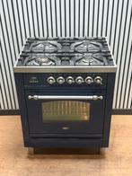 Luxe Blauwe Boretti Fornuis 4 pits 70x60 cm, Witgoed en Apparatuur, Fornuizen, Fornello Esperta, Zo goed als nieuw, Energieklasse A of zuiniger