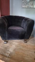 Zwarte Fauteuil te koop, Ophalen, Gebruikt, Vintage, 75 tot 100 cm