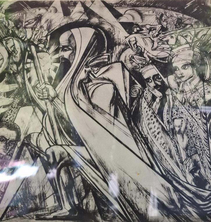 Litho Jan Toorop 1858-1928 De pelgrim, Antiek en Kunst, Kunst | Schilderijen | Klassiek, Ophalen of Verzenden