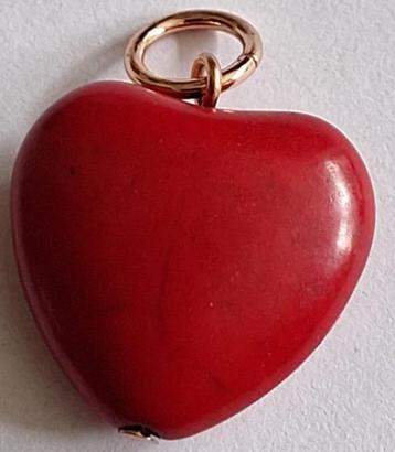 SALE Edelsteen hart hanger 20 mm beschikbaar voor biedingen