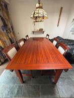 Schuitema Eettafel met stoelen, Huis en Inrichting, Teakhout, Gebruikt, 100 tot 150 cm, Klassiek