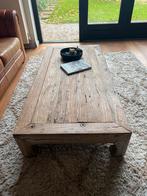 Robuuste houten salontafel opiumtafel, Ophalen, Gebruikt, 50 tot 100 cm, 150 tot 200 cm