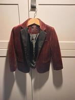 Rood velvet colbert maat 98/104, Ophalen of Verzenden, Zo goed als nieuw, Jas, Jongen