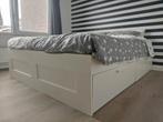 Bedframe Ikea Brimnes, Ophalen, Gebruikt, Wit, Tweepersoons