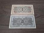 Setje heel mooie muntbiljetten 1 en 2,5 gulden Juliana, 1949, Postzegels en Munten, Ophalen of Verzenden
