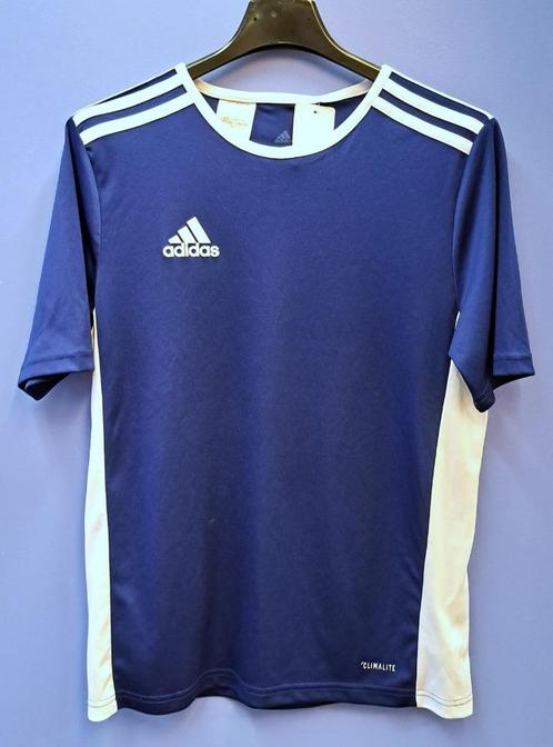 Adidas climalite blauw / wit shirt als nieuw 158-164 44544, Kinderen en Baby's, Kinderkleding | Maat 158, Zo goed als nieuw, Jongen of Meisje