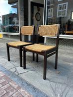Vintage design stoelen, wenge houten eetkamerstoelen, Ophalen, Gebruikt, Twee, -