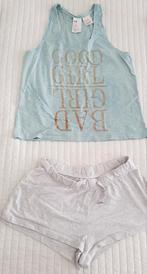 Zomer pyjama groen grijs tekstopdruk maat xs h&m kort top, Kleding | Dames, H&M, Verzenden, Gedragen, Maat 34 (XS) of kleiner