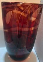 Rode vaas murano style, Ophalen of Verzenden, Minder dan 50 cm, Rood, Glas