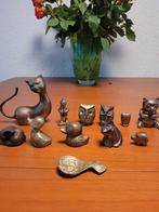 messing beeldje beeldjes kat eend uil beer konijn koper, Ophalen of Verzenden, Zo goed als nieuw, Dier
